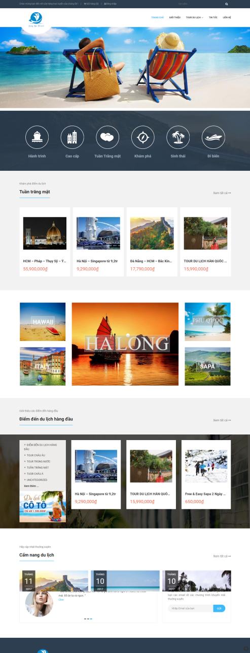 Thiết kế Mẫu website du lịch DL12