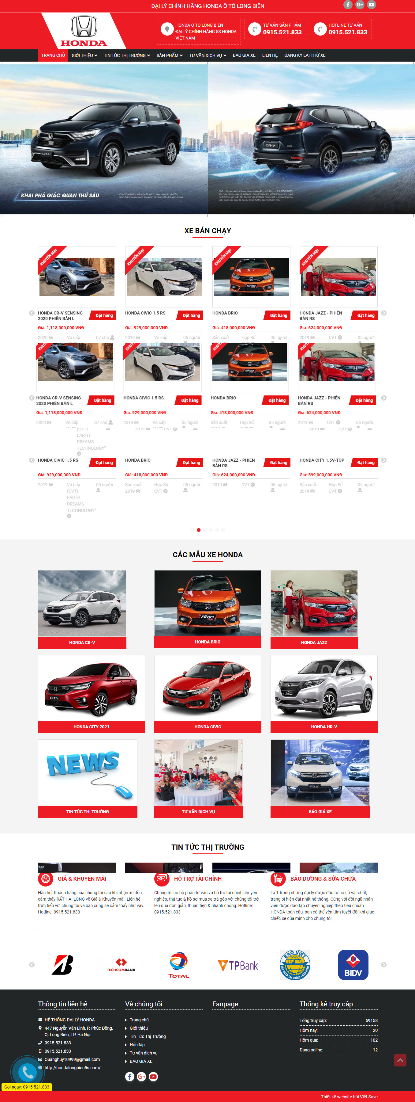 Thiết kế mẫu website cơ bản giá rẻ ô tô xe máy 26