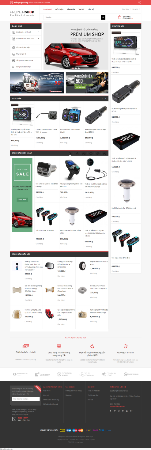 Website phụ tùng ô tô xe máy PT05