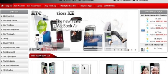 Thiết kế website bán máy tính, laptop