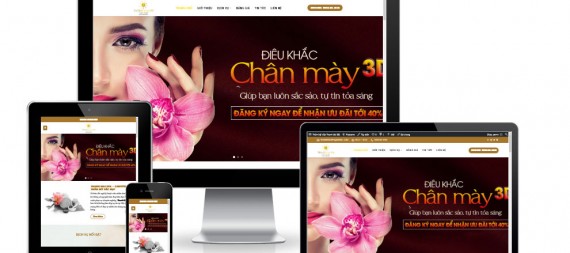 Thiết kế website làm nails, nối mi