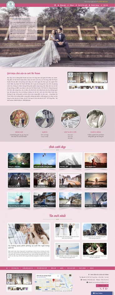 Thiết kế Mẫu website ảnh viện áo cưới AVAC09
