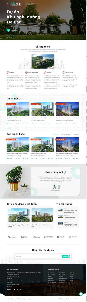 Thiết kế Mẫu website bất động sản 07