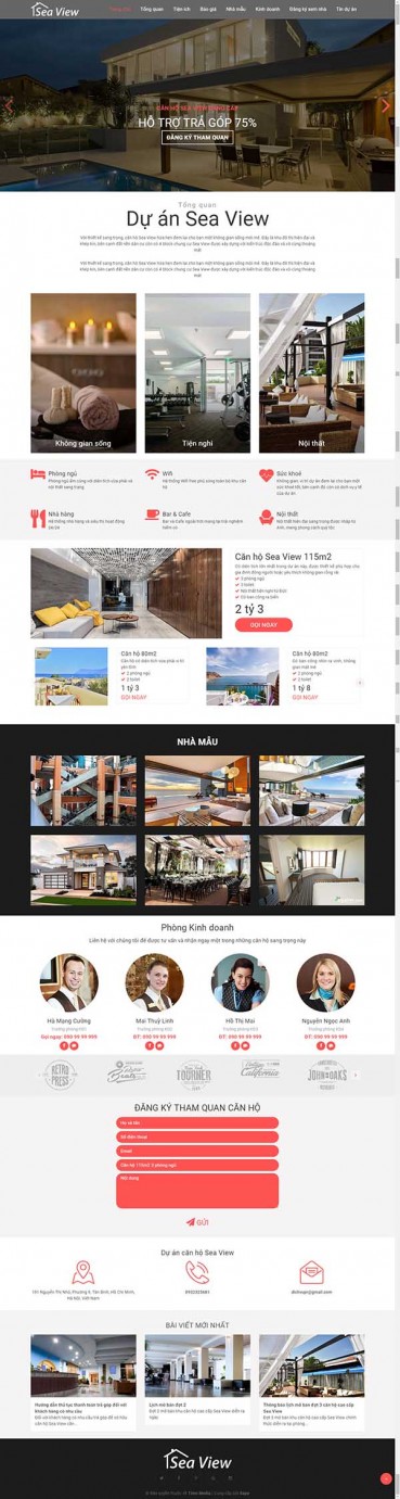 Thiết kế Mẫu website bất động sản 08