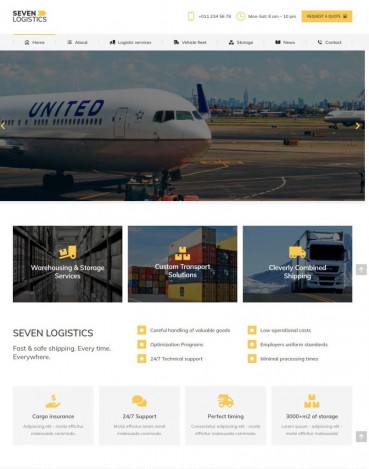 Thiết kế Mẫu website dịch vụ vận chuyển 01