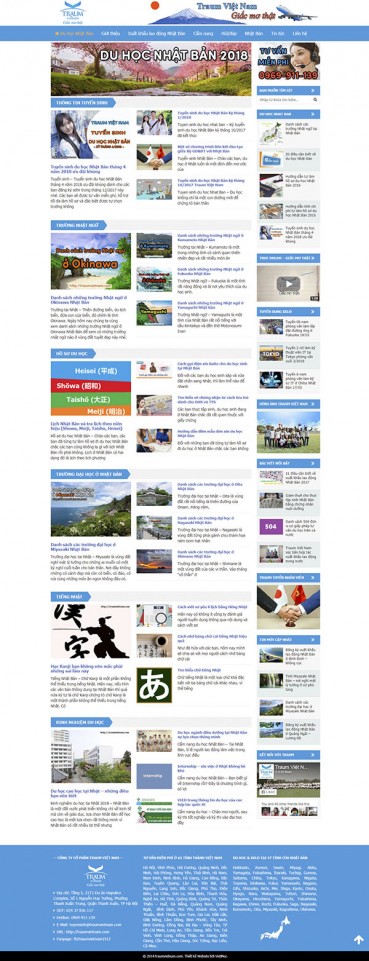 Thiết kế Mẫu website du học DH04