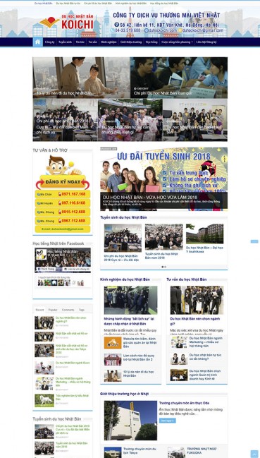 Thiết kế Mẫu website du học DH05
