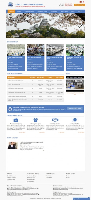 Thiết kế Mẫu website du học DH08