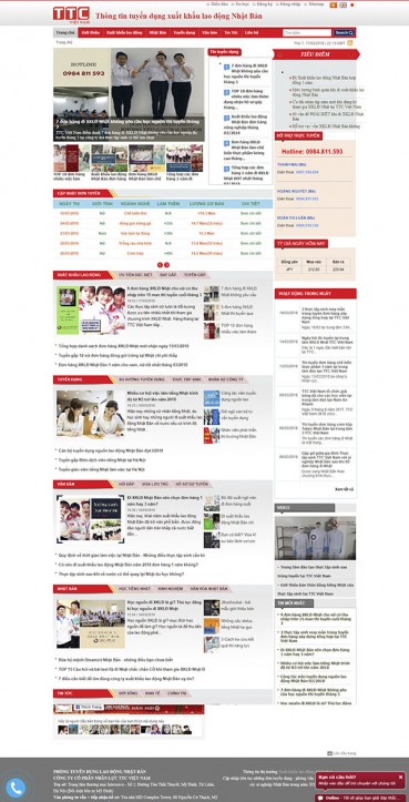 Thiết kế Mẫu website du học DH10