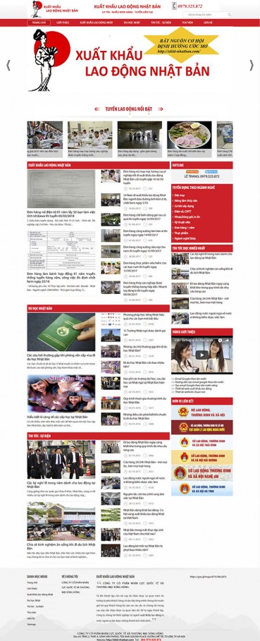 Thiết kế Mẫu website du học DH12