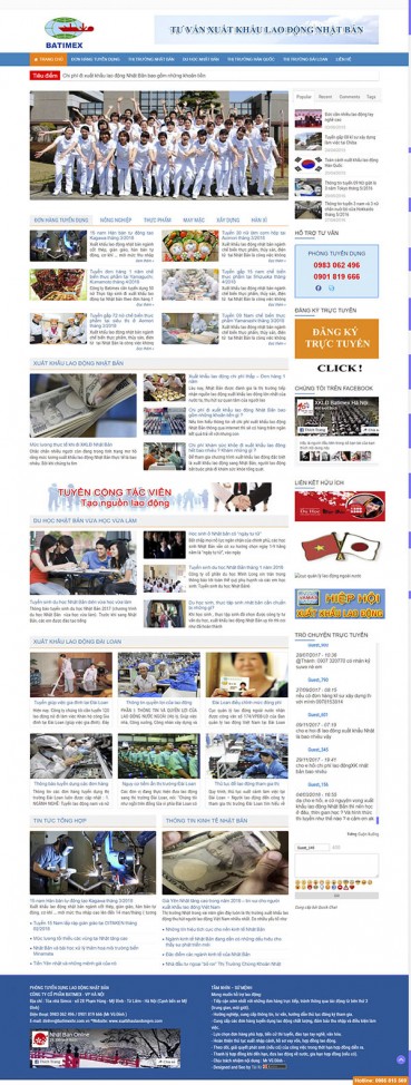 Thiết kế Mẫu website du học DH13