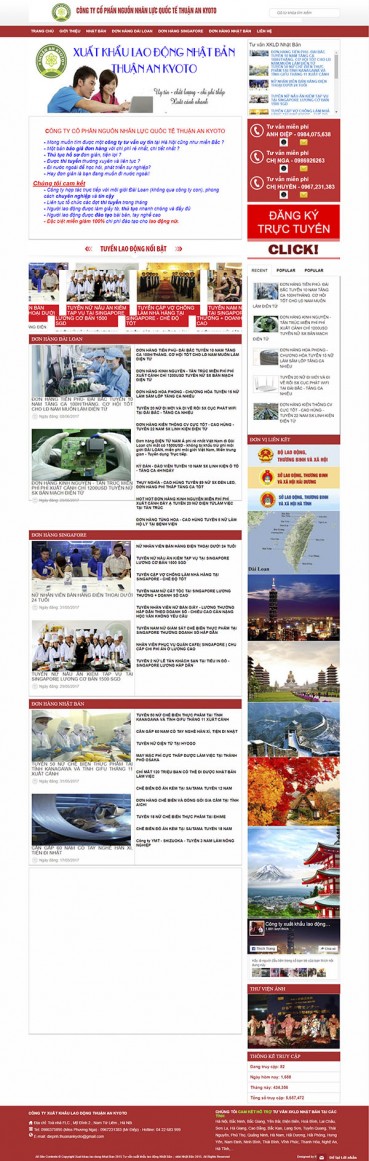 Thiết kế Mẫu website du học DH14