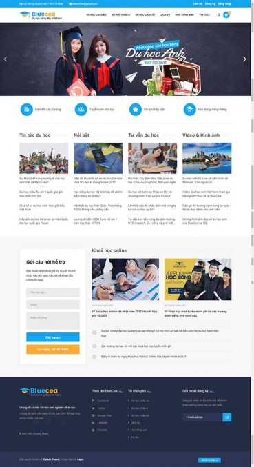 Thiết kế Mẫu website du học DH15