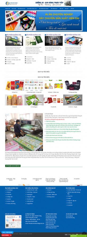 Thiết kế Mẫu website in ấn 05