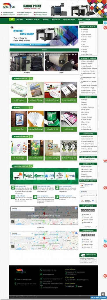 Thiết kế Mẫu website in ấn 07