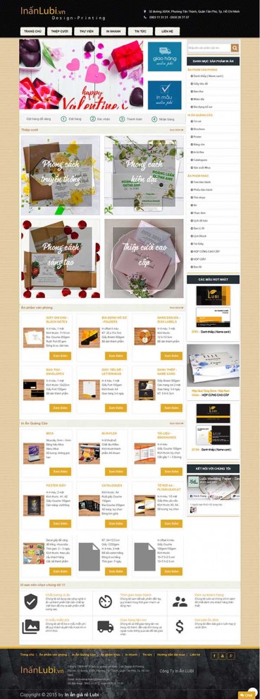 Thiết kế Mẫu website in ấn 08