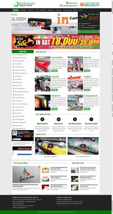Thiết kế Mẫu website in ấn 12
