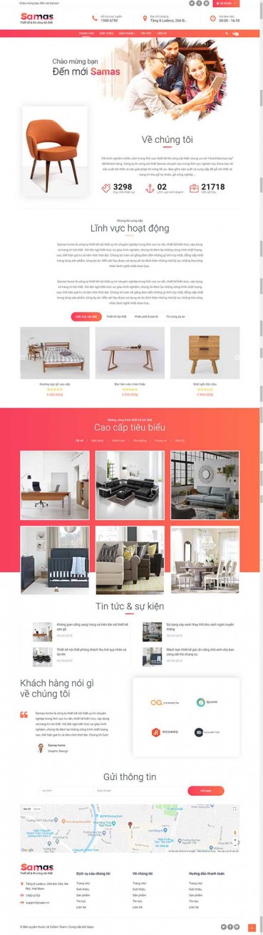 Thiết kế Mẫu website kiến trúc nội thất KTNT14