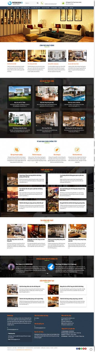 Thiết kế Mẫu website kiến trúc nội thất KTNT17