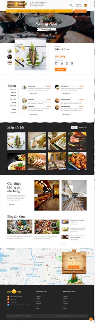 Thiết kế Mẫu website nhà hàng khách sạn 11