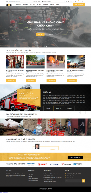 Mẫu website phòng cháy chữa cháy 01