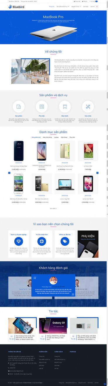 Thiết kế Mẫu website siêu thị điện máy DM16