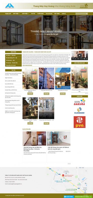 Thiết kế Mẫu website thang máy 07