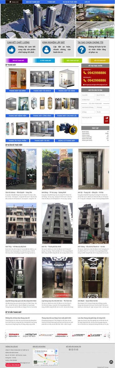 Thiết kế Mẫu website thang máy 09