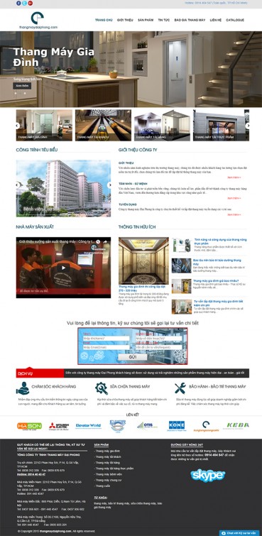 Thiết kế Mẫu Website Thang Máy TM02