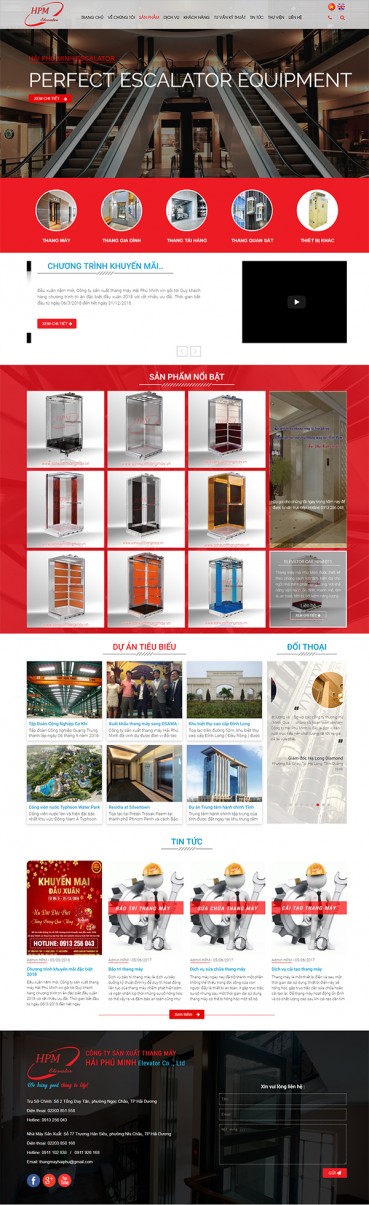 Thiết kế Mẫu Website Thang Máy TM03