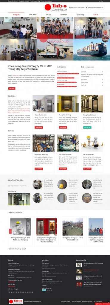 Thiết kế Mẫu Website Thang Máy TM05
