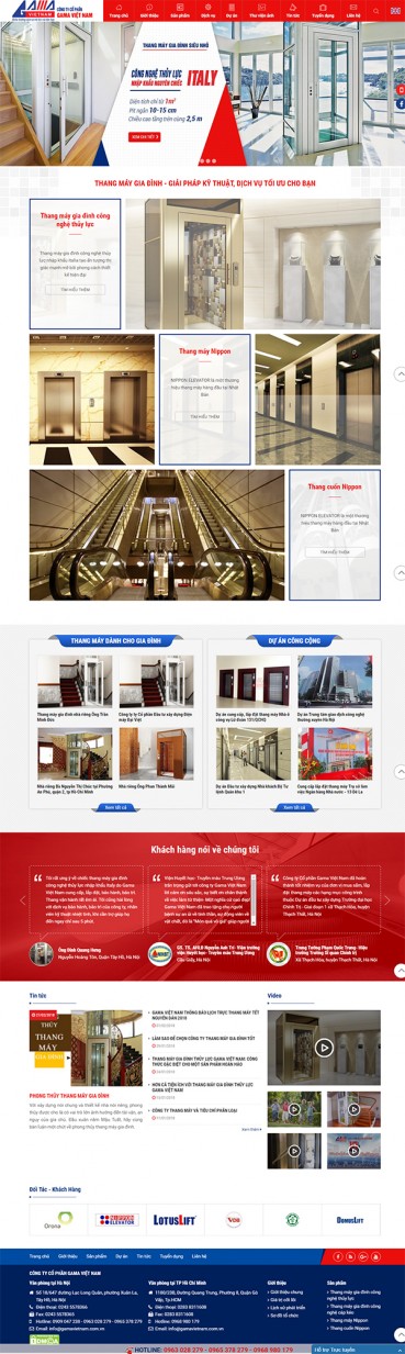 Thiết kế Mẫu Website Thang Máy TM06
