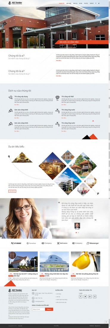 Thiết kế Mẫu website kiến trúc nội thất KTNT19