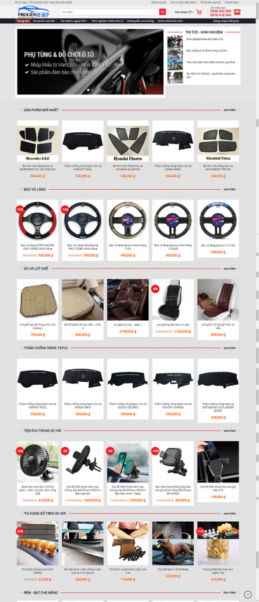 Website phụ tùng ô tô xe máy PT01