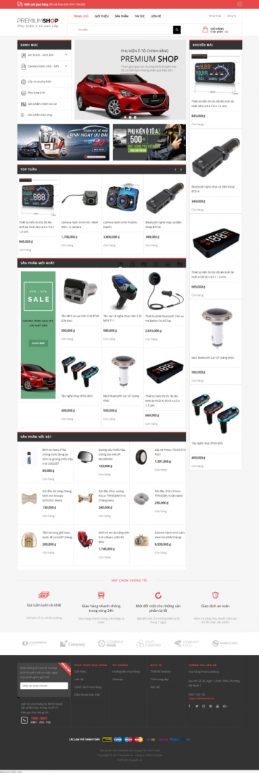 Website phụ tùng ô tô xe máy PT05